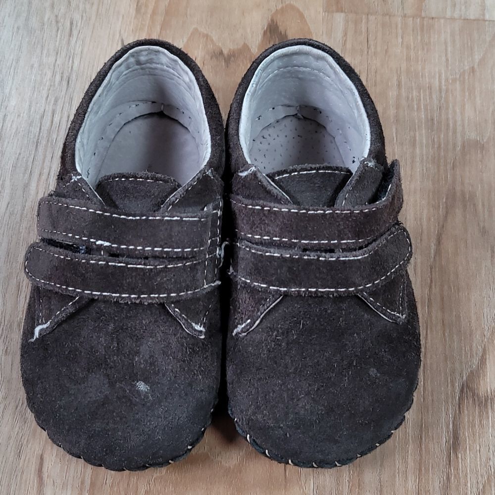 🧡HOST PICK Pediped Chocolate Brown Leather Suede Shoes 18-24 Months
